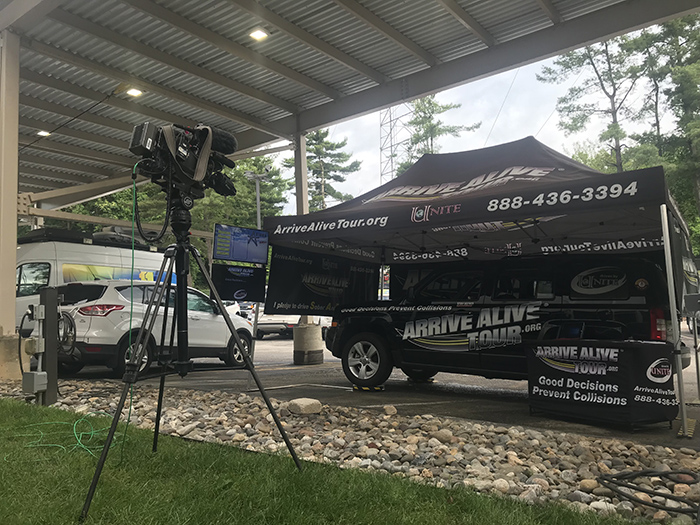 Distracted driving programs - Arrive Alive Tour at WBAL TV 11 Baltimore